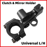 ☌ ◆ Clutch Lever Holder With Mirror Hole Left Side Mirror Holder XRM Raider 150 Universal