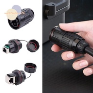 MOSSMEMA RJ45 Connector, IP67 Waterproof CAT6 Ethernet Socket, Professional Shielded Dual Head Dust 