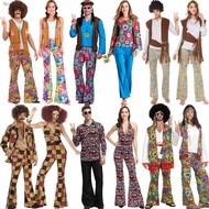 ❁❉Retro disco costume Disco 70s hippie Hippie bar stage annual meeting performance costume