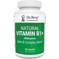 Dr. Berg Natural Vitamin B1 B6 B12 Complex - Allithiamine Vitamin B1 Supplement with 8 Essential Vit