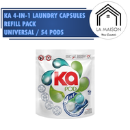 Ka 4in1 Antibacterial Laundry Capsule Refill Pack Detergent 54 Capsules - Universal