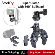 SmallRig Super Clamp with Ballhead Camera Mount Clamp Quick Release Adapter for Gopro Camera Monitor LED Light Max Load 7.7 lb (3.5KG) - 4102