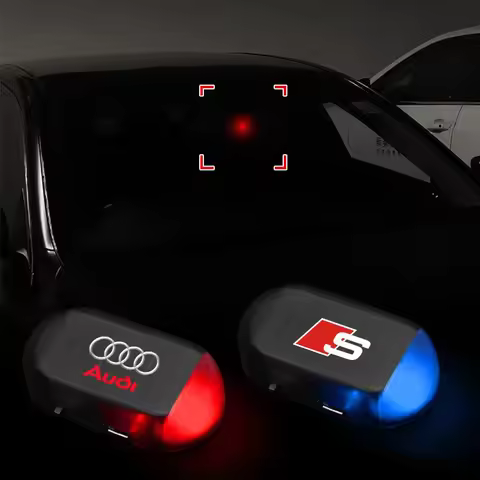 1Pc Flash Warning LED Car Security Light Caution Lamp Auto Accessories For Audi C6 C5 C7 A1 A3 A4 b5