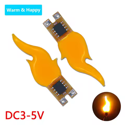 DC3-5V LED New Flash Candle Flame Light Warm White 2200K LED Art Design Light Birthday Camping Decor