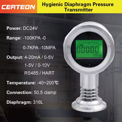 HTP-302KF-C High Temp SS Pressure Transmitter Diaphragm Sensor Durable Industrial High-Pressure Tran