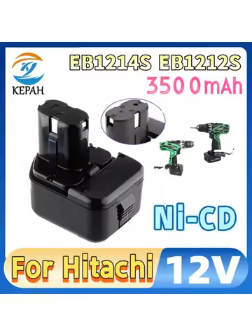 ✅High Quality 2000-4500mAh NI-CD12V 3.5Ah Battery for Hitachi EB1214S EB1220BL EB1212S WR12DMR CD4D 