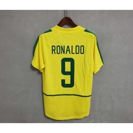 High-quality 2002 Brazil RONALDO #9 home retro jersey