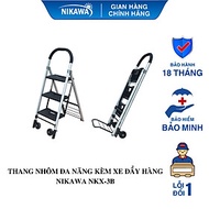 Thang nhôm ghế kết hợp xe đẩy hàng kéo hàng 2 bánh gấp gọn Nikawa nhập khẩu chính hãng NK-X3B