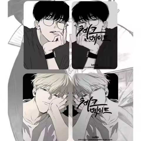 4 Pcs/Set Korean Manhwa Lomo Card Jeong Eunsung, Lee Suhyun Comic Characters 3 Inches Photo Cards Fa