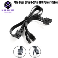 GPU Power Cable PCI-E Dual 8Pin 6+2Pin for Corsair HX650, HX750, HX850, HX1050, HX Gold Type 3 Modul
