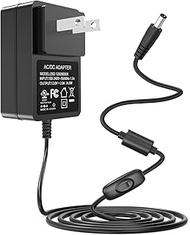 Power Cord for Record Player Speakers, 12V 2A AC DC Adapter for LP&No.1, 1byone, Audio-Technica and 