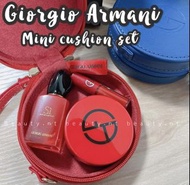 Giorgio Armani 4件套 mini set (香水 粉底cushion 唇膏 Armani皮袋)