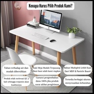 Omahfurniture.id Large Minimalist Writing Study Table 120x60 120x40 100x40 80x40 60x40 Wood *