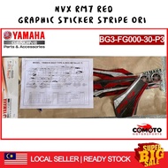 Yamaha NVX Graphic Sticker Stripe Set RM7 RED ORIHLY BG3-FG000-30-P3