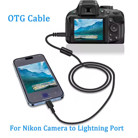 For Nikon Camera to Lightning Smartphone port cable,for iphone 8plus,SE,11,12,13,13mini,7plus,6s,5s,