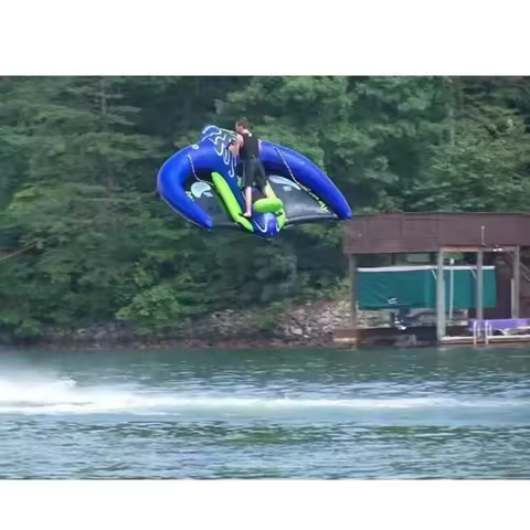 High quality inflatable flying fish boat water games inflatable fly fish banana boat for summer wate