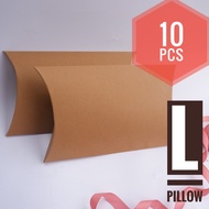 [Price 10pcs] PILLOW BOX Kraft LARGE/Packaging/Paperbag (L Kraft 280gr, 20x31 x 6cm)