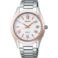 Seiko Mens SADZ200 (DOLCE Watch) Round Watch Silver Analog Solar Metal Band Mens
