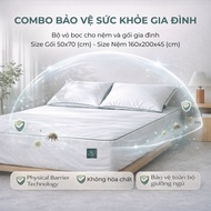 [RUVAIR] Sleep Protection Combo Includes Mattress Cover 160x200x45cm (Queen), Pillowcase 50x70cm Pre