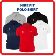 Polo T Shirt Men Collar Tee Plain Cotton Do It Golf Tiger Wood Slim Fit Tshirt Lelaki Berkolar Lenga