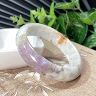 稀有紫方鈉石手鐲55MM 玉化高瓷薰衣草紫神奇變色石手環 獨特有趣