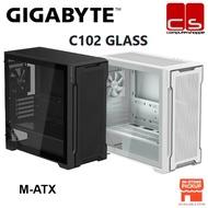 GIGABYTE C102 GLASS (BLACK / ICE) PC CASE MID TOWER M-ATX PC CASE