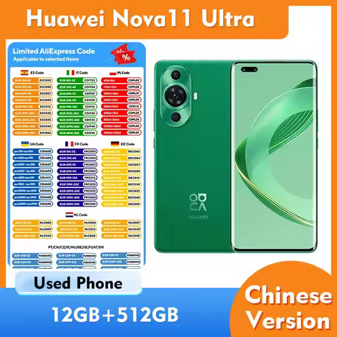HUAWEI Nova11 Ultra 4G 12GB RAM 512GB ROM Smartphone 6.78inches 2652x1200px 4500mAh CPU Qualcomm Sna