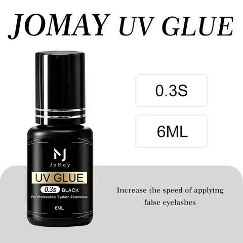 JOMAY 6ML UV Glue for Eyelashes 0.3S Super Fast Purple Black Color Lash UV Glue for Extension Suppli