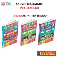 Buku Aktiviti Prasekolah -SET MATEMATIK 4-6 TAHUN-Buku-Prasekolah Book-Buku Latihan Prasekolah-Kanak-Budak