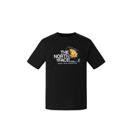 North face 2025 summer outdoor mens and womens same printed short-sleeved breathable couple cotton T