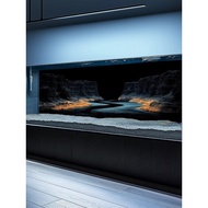 HD Canyon Black Fish Tank Background Sticker Three-Dimensional Aquarium Stream Tank Grass Tank Backg