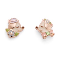Korean Earrings 16k Rose Gold Lover Dog