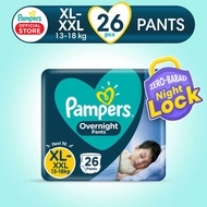 , Pampers Overnight Pants Diapers XL 26s x 1 pack (26 pcs)