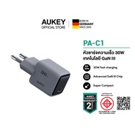 [รับประกัน 2 ปี] AUKEY หัวชาร์จเร็ว 30W Wallcharge Powerdelivery 30W อะแดปเตอร์ชาร์จเร็ว 30W รองรับ 