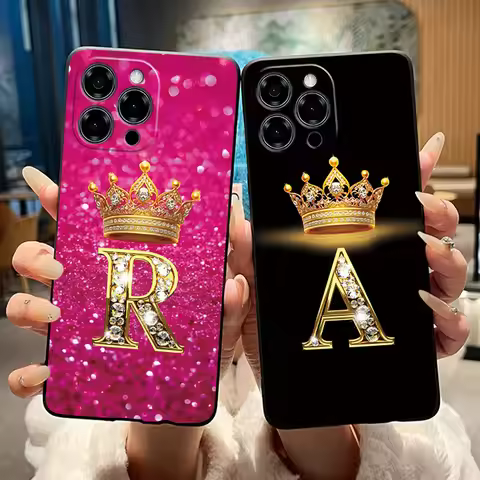 Glitter Crown Lucky Letter Pattern Shockproof Couple Phone Case For Doogee Note 58 58 Pro Casing Sof