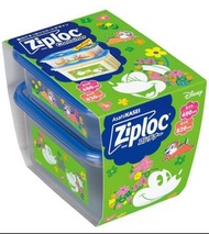 Ziploc 米奇，松鼠 食物保鮮盒一套韓國製