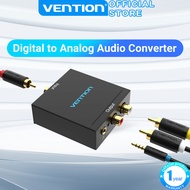 Vention Digital to Analog Audio Converter 192Khz DAC Digital Coaxial and Optical (Toslink/SPDIF) to 