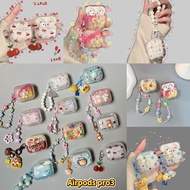 Airpods pro3 Earphone Case Transparent Cartoon Embossed Bluetooth Airpodspro3 pro 3 Wireless Headpho