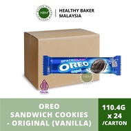 (Carton) Oreo Biscuit 110.4GM x 24 / Chocolate Sandwich Biscuit with (Original) Vanilla Cream / Bisk