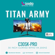 TITAN ARMY 30” Curved VA WFHD 200Hz 1ms Ultrawide Gaming Monitor (C30SK-PRO)