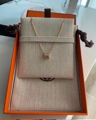 Hermes mini pop H 奶茶金色頸鏈