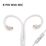 Cáp Tai Nghe KZ Mạ Bạc Nâng Cấp Tai Nghe Cáp Tiêu Chuẩn Mạ Vàng 0.75 PIN Có Mic Cho KZ ZAX ASX ZSX V