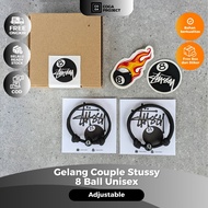 Stussy 8 Ball Couple Bracelet Free Box and Adjustable Unisex Bracelet Sticker