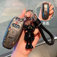 Zinc alloy car key remote control box for Audi A6 A7 A8 E-tron Q5 Q7 Q8 C8 D5