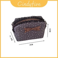 Cosmetic Travel Lace Bag With Cotton Fabric And Elegant Ruffle Detail Care For Daily