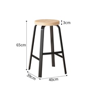 Stool Bar Stool ร้านอาหารสไตล์ย้อนยุคแบบพับได้ ไม้แท้ ทรงสี่เหลี่ยม สวมง่าย ร้านค้าส่วนบุคคล อุปกรณ์