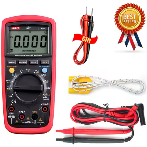 UNI-T UT139C UNIT Digital Multimeter Auto Range True RMS Meter Capacitor Tester Handheld 6000 Count 
