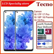 Original AMOLED For Tecno Camon 16 17P 17 Pro 18 18P 18 Premie 19 19 Pro LCD Display Touch Screen Re