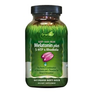 Irwin Naturals Melatonin Plus 5-HTP & Rhodiola - 54 Liquid Soft-Gels - with L-Theanine, Lemon Balm &
