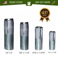 🔥READY STOCK🔥 (1Pc) Drop In Anchor / Wall Plug 5/16” 3/8” 1/2” 5/8” drop-in bolt for steel stud inne